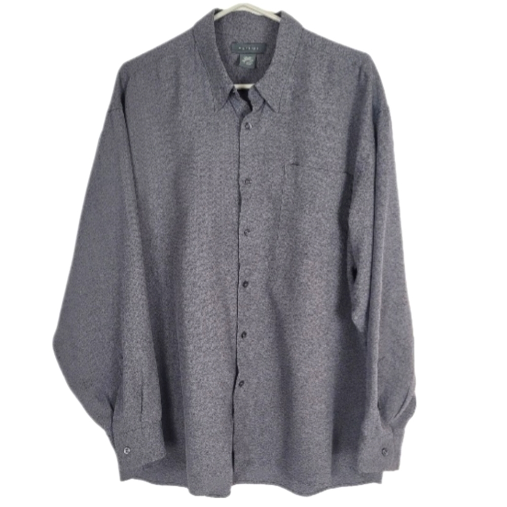 MANTLES Men's Gray Dress Shirt Size XL